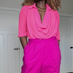 Pink Drape Blouse 